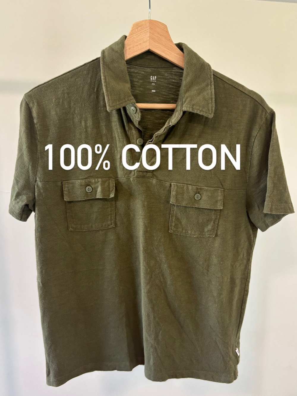 GAP Kid’s Olive Green Polo Shirt | 100% cotton | size XXL